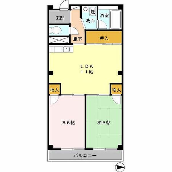 メゾン加美東 ｜大阪府大阪市平野区加美東4丁目(賃貸アパート2LDK・4階・53.46㎡)の写真 その2