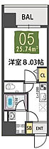 ウエンズ勝山  ｜ 大阪府大阪市生野区勝山南1丁目4-1（賃貸マンション1K・4階・25.74㎡） その2