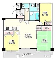 イトーピア新石切  ｜ 大阪府東大阪市西石切町2丁目5-5（賃貸マンション3LDK・5階・63.34㎡） その2