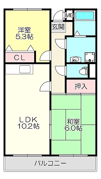 ファミリーコート大今里 ｜大阪府大阪市東成区大今里3丁目(賃貸マンション2LDK・2階・50.19㎡)の写真 その2