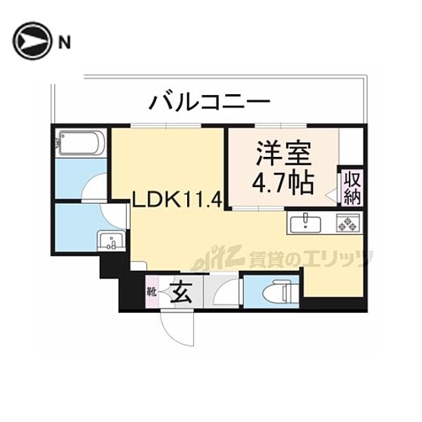 大阪府枚方市北中振３丁目(賃貸マンション1LDK・3階・39.28㎡)の写真 その2