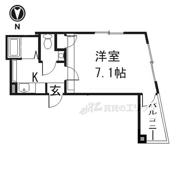 大阪府枚方市町楠葉１丁目(賃貸マンション1K・1階・22.00㎡)の写真 その2