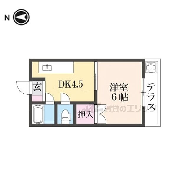 大阪府寝屋川市田井町(賃貸アパート1DK・1階・23.00㎡)の写真 その2