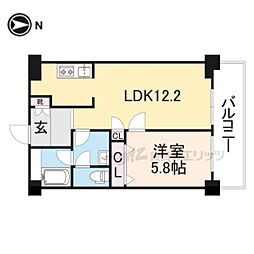 アルファグランデ 4階1LDKの間取り