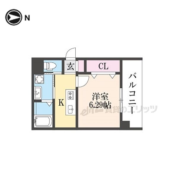 ヴァローレ枚方 505｜大阪府枚方市長尾家具町１丁目(賃貸マンション1K・5階・26.28㎡)の写真 その2