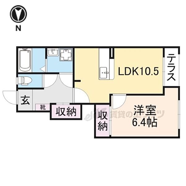 奈良県香芝市磯壁(賃貸アパート1LDK・1階・44.30㎡)の写真 その1