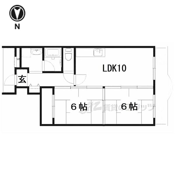 サンプラザ築山 307｜奈良県大和高田市大字築山(賃貸マンション2LDK・3階・50.00㎡)の写真 その2