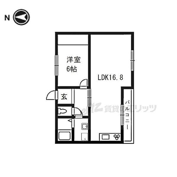 大阪府枚方市西禁野１丁目(賃貸マンション1LDK・2階・51.80㎡)の写真 その2