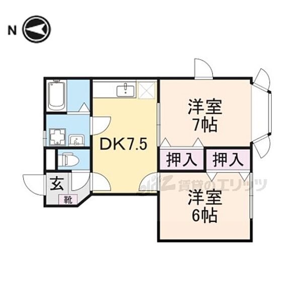 大阪府寝屋川市高倉１丁目(賃貸アパート2DK・1階・40.00㎡)の写真 その1