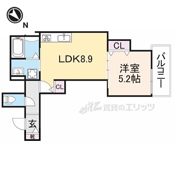 大阪府寝屋川市大利元町(賃貸アパート1LDK・3階・34.66㎡)の写真 その2