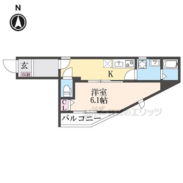 ＷｉｎｄＢｅｌｌ出口 204｜大阪府枚方市出口５丁目(賃貸アパート1K・1階・29.27㎡)の写真 その2