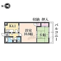 木村マンション 403 ｜ 奈良県天理市田井庄町（賃貸マンション2K・4階・42.65㎡） その2