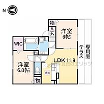 沙羅 102 ｜ 大阪府交野市星田１丁目（賃貸アパート2LDK・1階・57.35㎡） その2