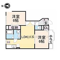 奈良県磯城郡田原本町大字千代（賃貸アパート2LDK・1階・51.79㎡） その2