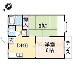 フォーレストコート 2DKの間取図画像