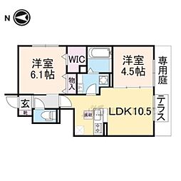 アリジェンス 2LDKの間取図画像
