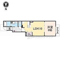 レジデンス・スルガ 1LDKの間取図画像