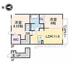 サニーコート 2LDKの間取図画像