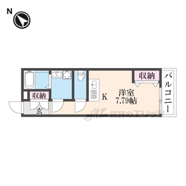 大阪府枚方市中宮東之町(賃貸アパート1R・2階・22.23㎡)の写真 その2