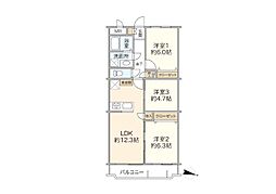 ユニーブルひばりヶ丘リ・ノヴァス 3LDKの間取図画像