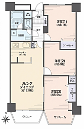 カトレアハイツ札幌 3LDKの間取図画像