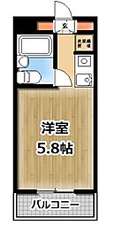 ポートハイム三春台 ワンルームの間取図画像