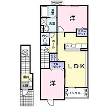 ギラソールＢ 202 ｜ 埼玉県深谷市岡部885番地1（賃貸アパート2LDK・2階・58.86㎡） その2