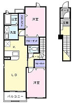 リヴァ－クラ－ル 201 ｜ 埼玉県深谷市小前田2570番地4（賃貸アパート2LDK・2階・58.48㎡） その2