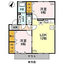 セントラルハイツ　Ｃ 101 ｜ 埼玉県熊谷市拾六間342（賃貸アパート2LDK・1階・55.44㎡） その2