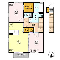 ファクトール　Ｃ 202 ｜ 群馬県伊勢崎市宮古町（賃貸アパート2LDK・2階・63.34㎡） その2