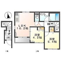 グランデII 201 ｜ 群馬県伊勢崎市上諏訪町（賃貸アパート2LDK・2階・49.19㎡） その2