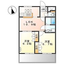 プランドール光円 103 ｜ 群馬県伊勢崎市美茂呂町（賃貸アパート2LDK・1階・51.66㎡） その2