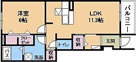 ラウレア  ｜ 滋賀県栗東市出庭（賃貸アパート1LDK・1階・44.18㎡） その2