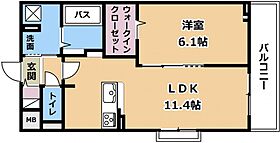 サニープレイス一里山  ｜ 滋賀県大津市一里山2丁目字古朝倉（賃貸アパート1LDK・2階・41.88㎡） その2