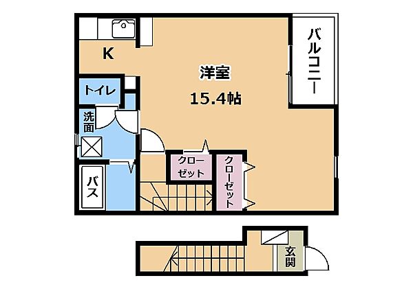 ラ　フォンテ ｜滋賀県大津市大萱2丁目(賃貸アパート1R・2階・40.74㎡)の写真 その2