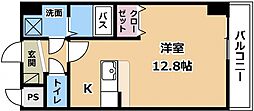 新風館 7階ワンルームの間取り