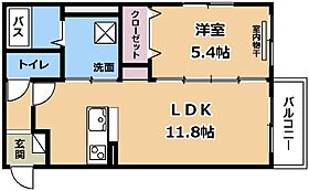 クローバー  ｜ 滋賀県大津市真野1丁目（賃貸マンション1LDK・1階・41.82㎡） その2