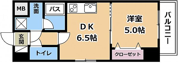 R-IIコート ｜滋賀県大津市中央4丁目(賃貸マンション1DK・2階・30.02㎡)の写真 その2