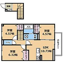 エレガンスコートヤマヤ  ｜ 滋賀県大津市大萱3丁目（賃貸アパート3LDK・2階・63.36㎡） その2