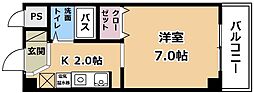 エランビタール 1階1Kの間取り