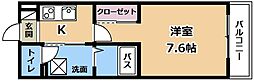 L'Allure御幸町 1Kの間取図画像
