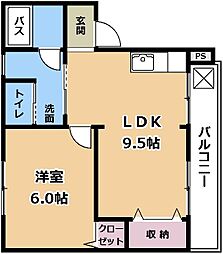 グランコートビワコ 1DKの間取図画像