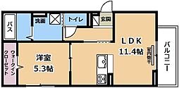 ヴェルソー石山 1LDKの間取図画像
