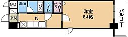 ジュモオネティ 1Kの間取図画像