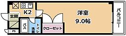 カーサ・ソラッツオ 1Kの間取図画像