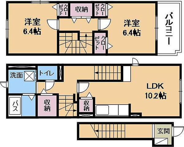 ルガル　ボニート ｜滋賀県大津市月輪3丁目(賃貸アパート2LDK・2階・69.79㎡)の写真 その2