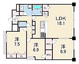 間取図画像 3LDK