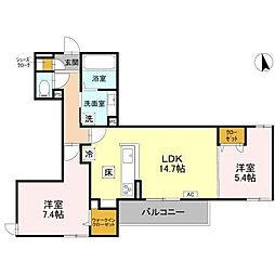 間取図画像 2LDK