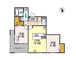 間取図画像 2LDK