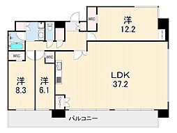 西宮市常磐町マンション 3LDKの間取図画像
